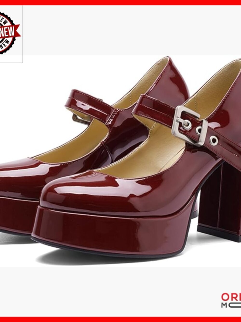 Platform Mary Jane Heels Chunky Block Heel Round Toe Dress Shoes